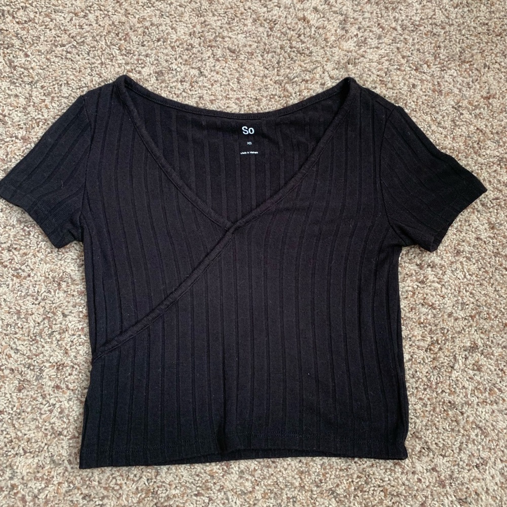 Black Criss Cross Top